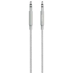 Belkin 3.5mm Aux Premium Braided Cable (Silver)