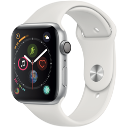 Apple Watch Series 4 GPS 44mm Silver Aluminium Case with White Sport Band