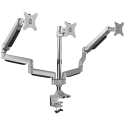 Ergovida Gas Spring Triple Monitor Arm with USB & Media Port