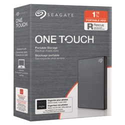 Seagate 1TB One Touch Portable HardDrive (Grey)