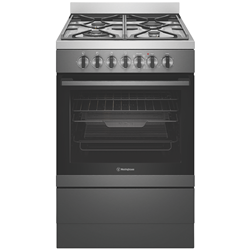 Westinghouse 60cm Freestanding Cooker Dark Stainless Steel