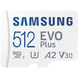 Samsung 512GB Micro SDXC EVO Plus Memory Card