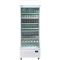 Bromic 659L Upright Display Fridge with Lightbox White