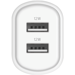 Cygnett PowerPlus 12w Dual Port Wall Charger - White