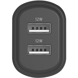 Cygnett PowerPlus 12w Dual Port Wall Charger - Black