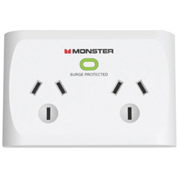 Monster Dual Socket Surge Protector (White)