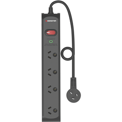 Monster 4 Socket Surge Protector Powerboard