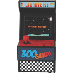 Techxtras 300-in-1 Retro Games Machine (Red)