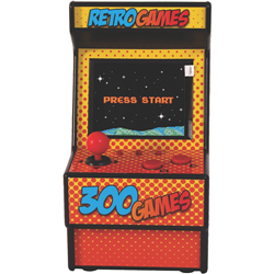 Techxtras 300-in-1 Retro Games Machine (Yellow)