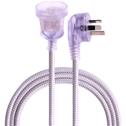 Crest Decord Braided Extension Lead 3m (Grey)