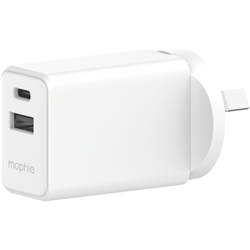 Mophie Essential 30W USB-C & USB-A Wall Charger White