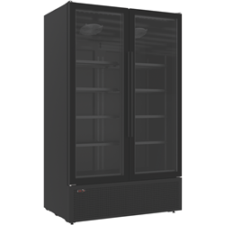 Hussmann Double Vertical Glass Door Chiller Black