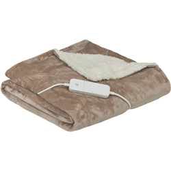 Homedics Heated Throw Blanket Cream