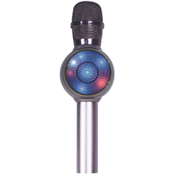 Laser LED Karaoke Microphone - Silver