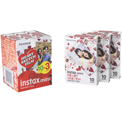Instax Mini Heart Sketch Film 30Pk