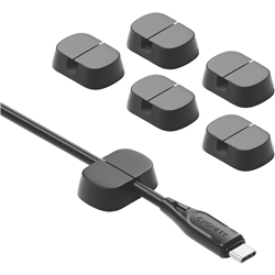 Cygnett Single Slot Cable Organisers 6 Pack (Black)