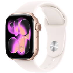 Apple Watch Series 11GPS Cellular 42mm Rose Gold Aluminium Light Blush Sport Band - S/M