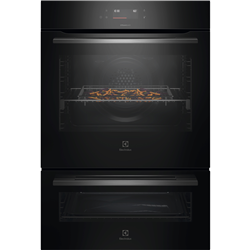 Electrolux 60cm Pyrolytic Double Oven with SteamBake Black - 600 Series