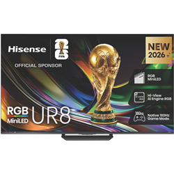 Hisense 55'' UR8SAU 4K RGB MiniLED 180Hz Smart AI TV 2026